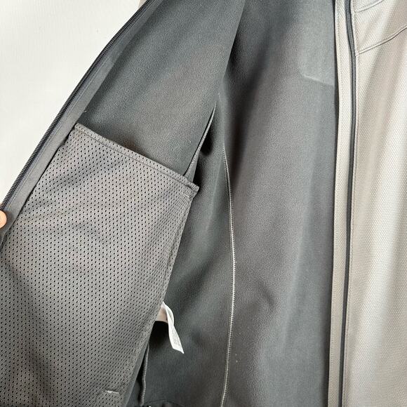 Eddie Bauer Leidos Full Zip Gray Weather Resist Soft Shell Jacket Mens Size XL - Picture 7 of 16